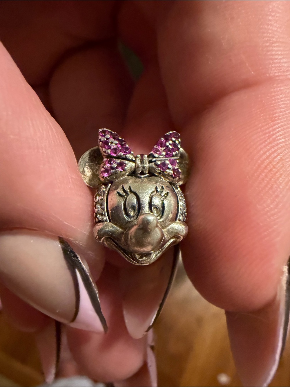 Pandora Disney Minnie Mouse Icon Pave Clip Charm #791450CZ